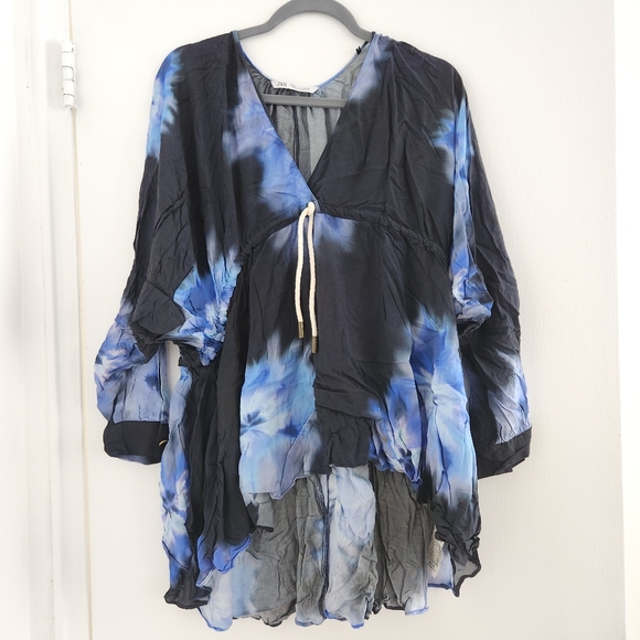 Zara tie-dye blouse Size M - Picture 6 of 11